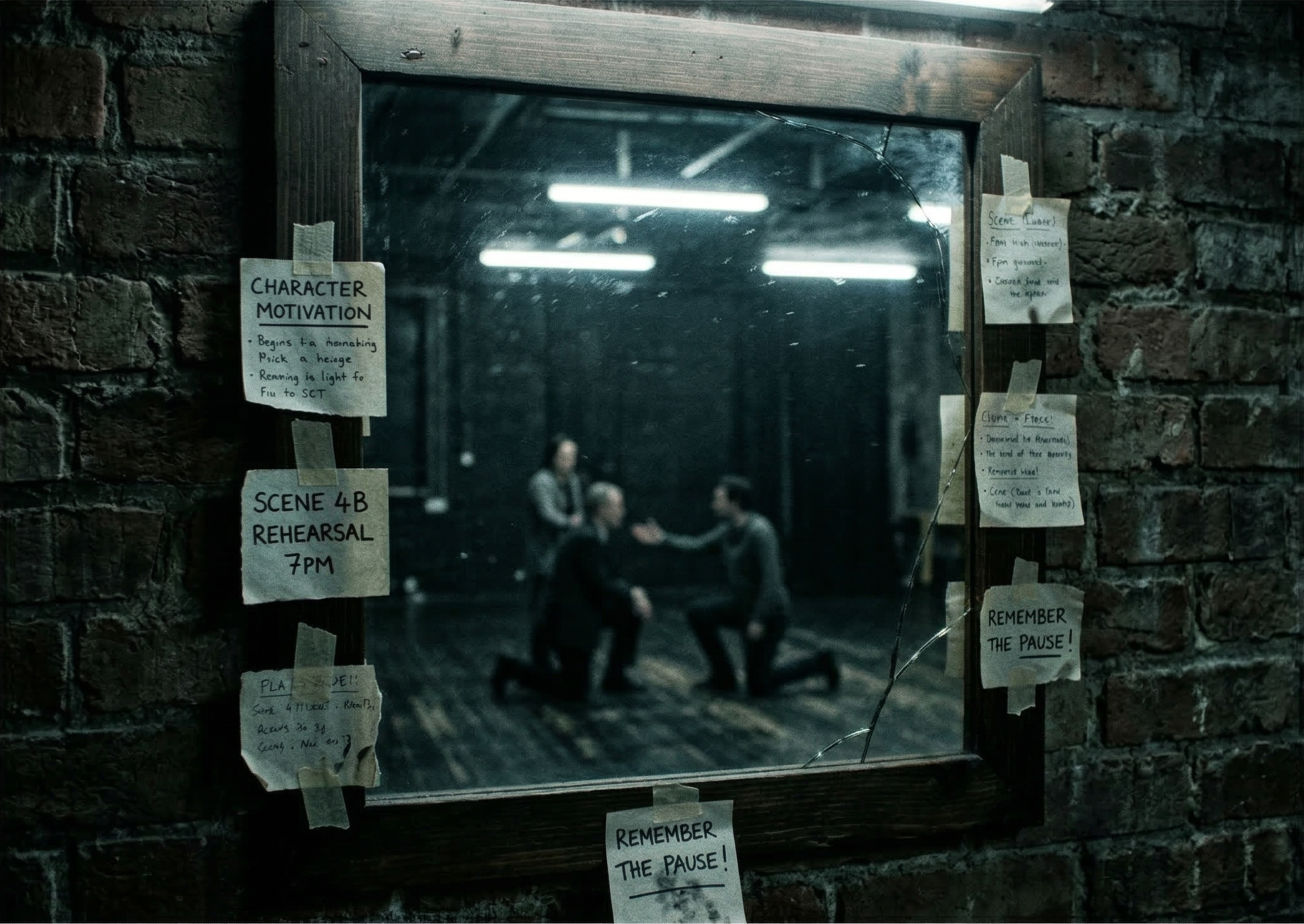 Two chairs in rehearsal space for acting and training